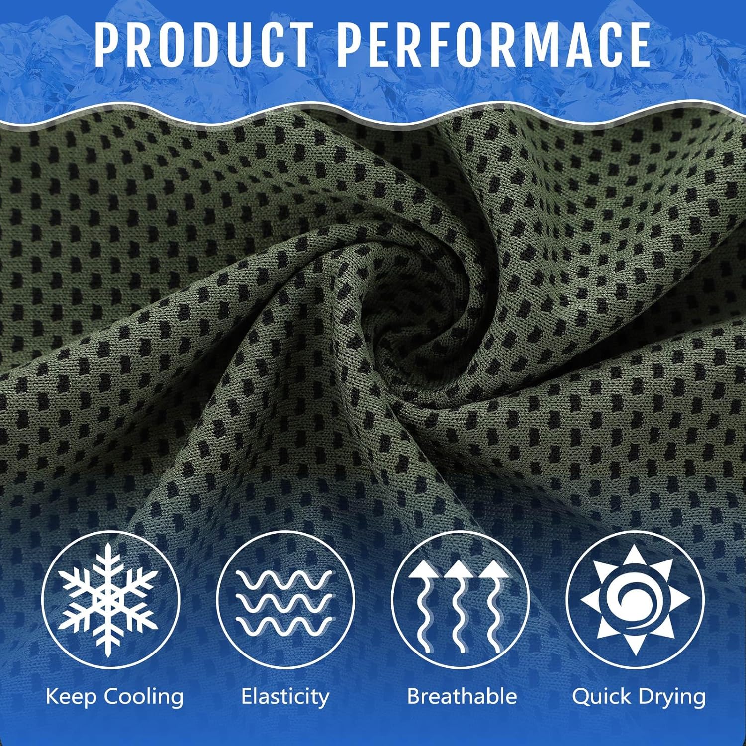30 Pack Cooling Towels, 40"x12" Ice Breathable Soft Microfiber Workout Rags for Gym, Yoga, Golf, Running - Sweat Rag for Neck and Face