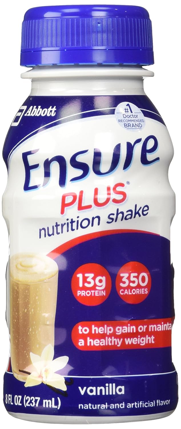 30 Pack of Ensure Plus Nutrition Shakes, 8 FL Oz Each - Vanilla Flavor