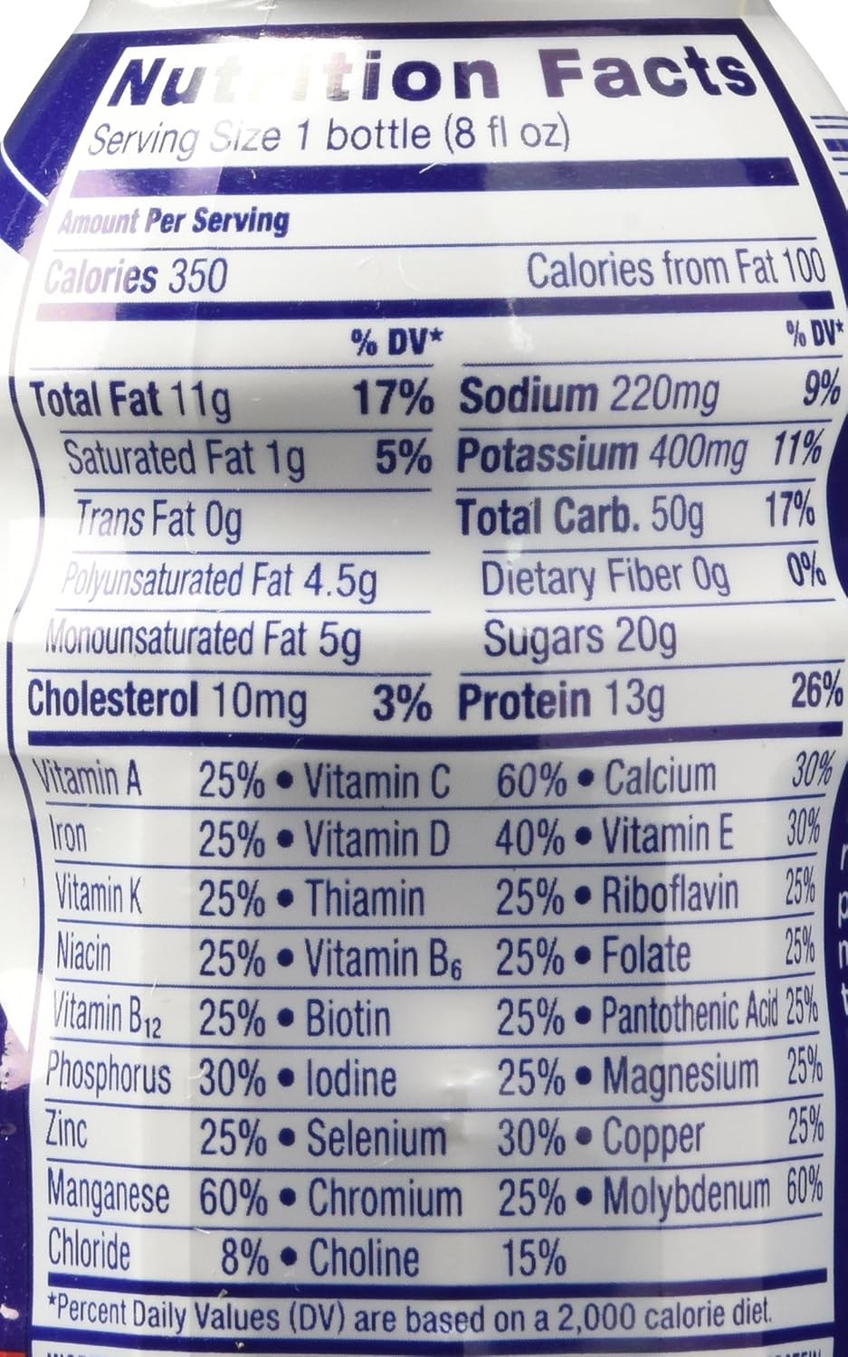 30 Pack of Ensure Plus Nutrition Shakes, 8 FL Oz Each - Vanilla Flavor