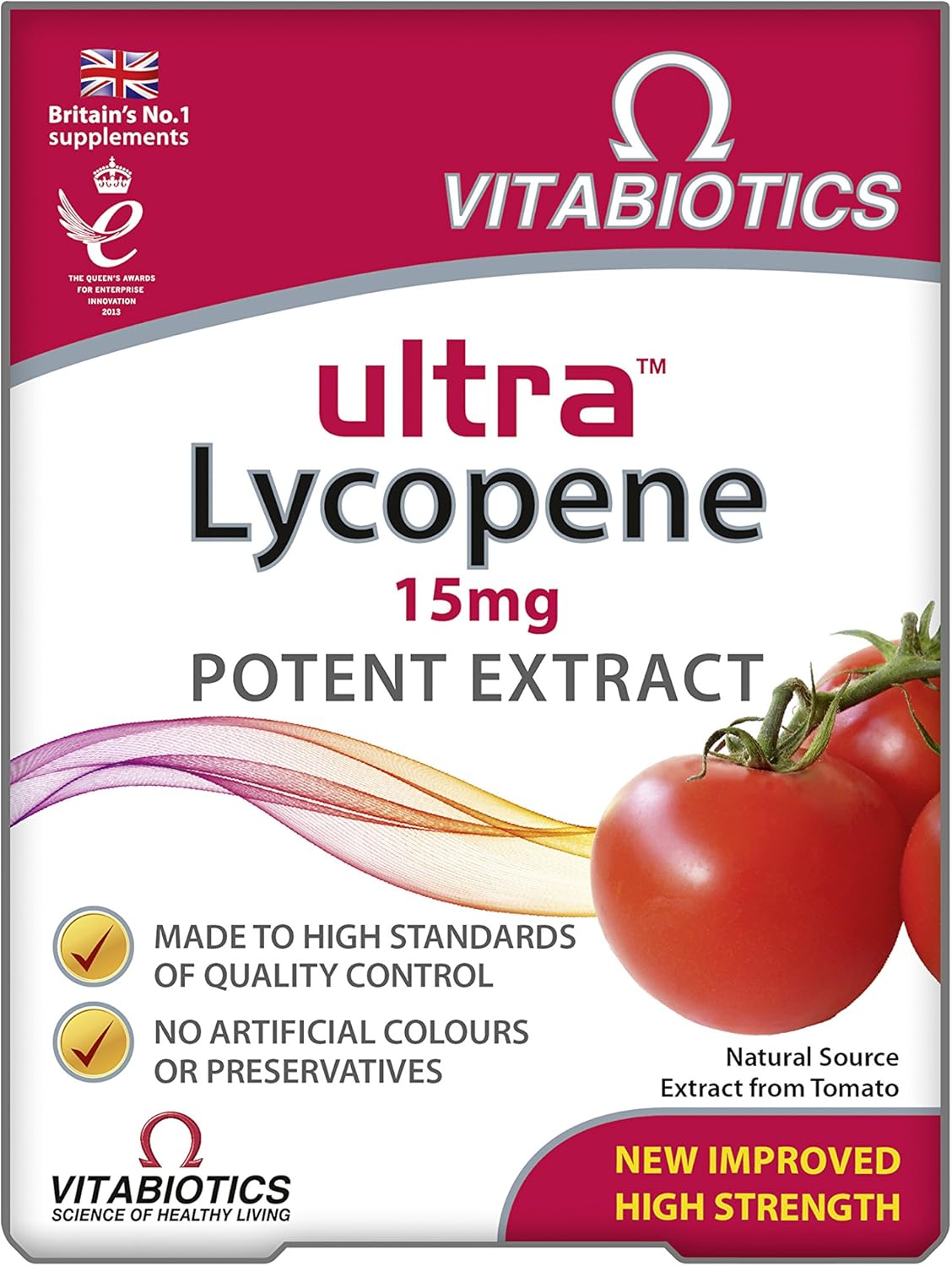 30-Pack Vitabiotics Ultra Ultra Lycopene Tablets for Heart Health and Antioxidant Support