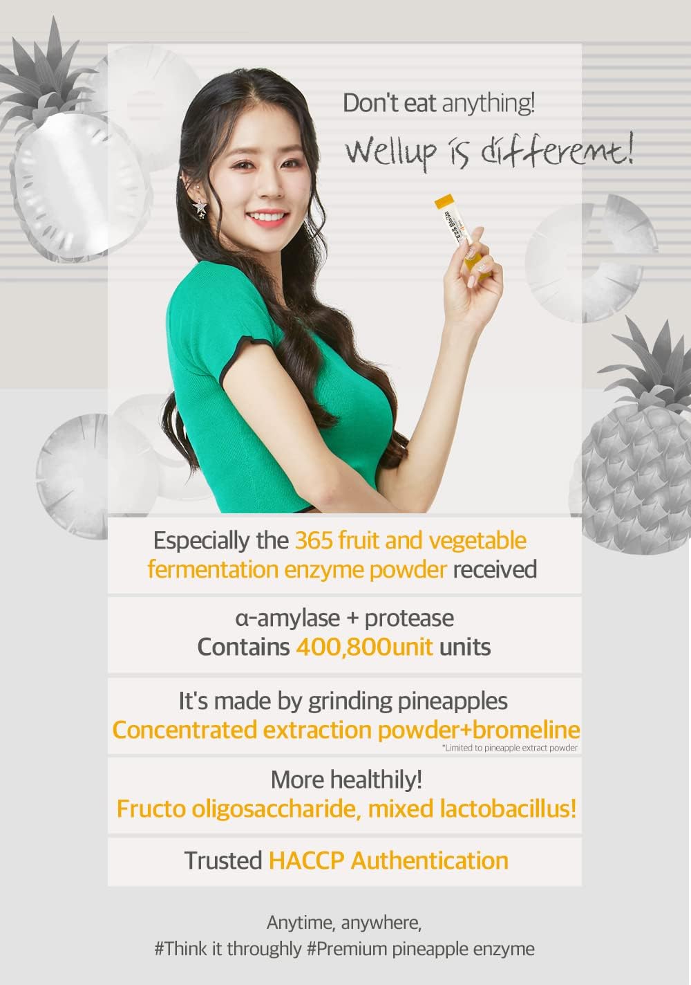 30 Packets of RAWEL Well Up Fermentation Digestive Enzymes for Faster Digestion with Pineapple and Crunchy Choco Flavor