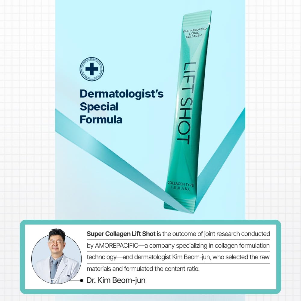 30 Packets VITALBEAUTIE Super Retinol C Powder Skincare Supplement with Liquid Collagen for Women - Super Collagen Lift Shot