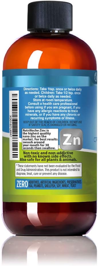 30 PPM NutriNoche Pure Crystalline Liquid Zinc Supplement with Colloidal Minerals