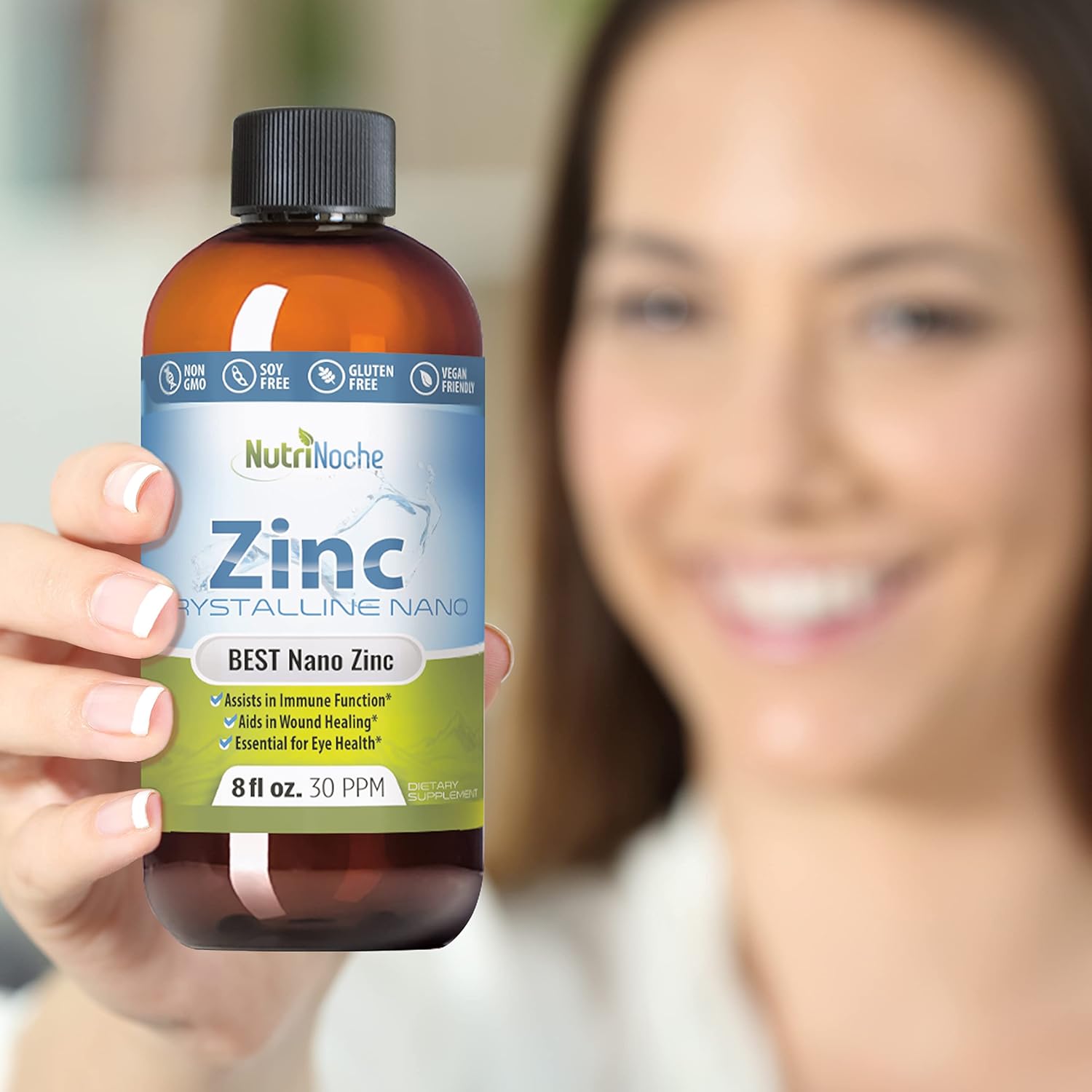 30 PPM NutriNoche Pure Crystalline Liquid Zinc Supplement with Colloidal Minerals