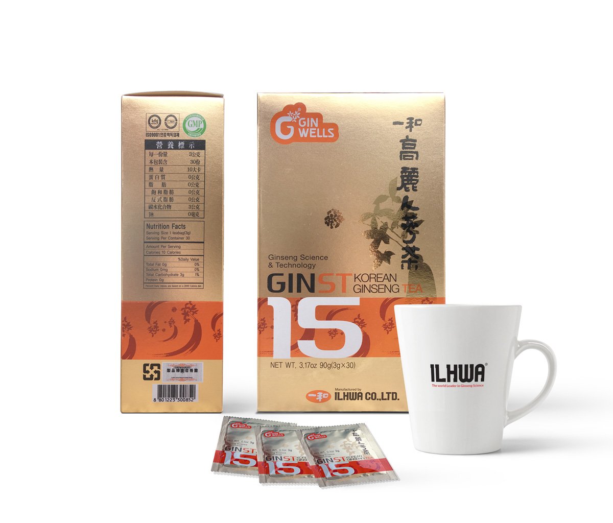 30 Sachets of TONGIL Il Hwa Ginseng Extract Tea - Premium Korean Ginseng Tea