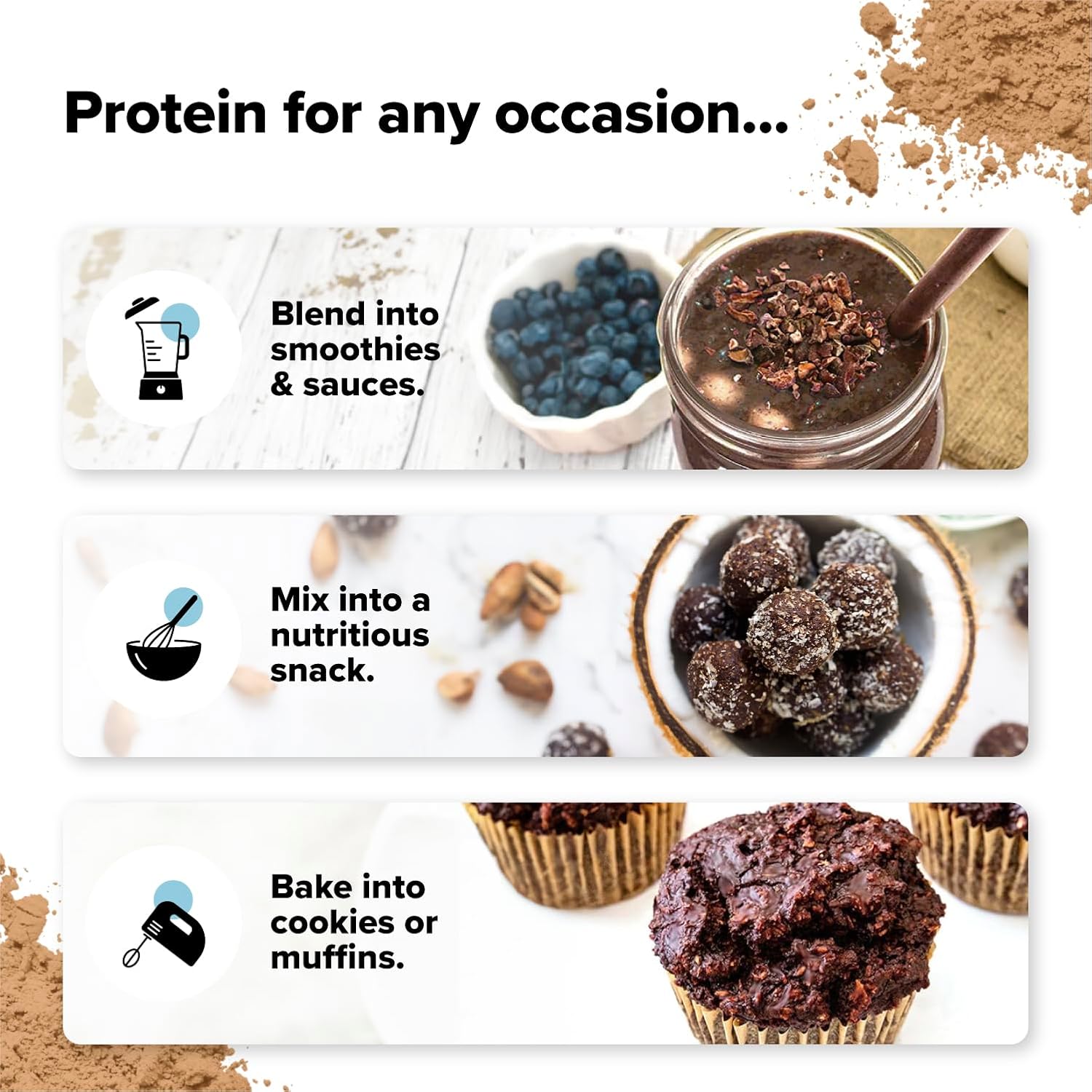 30 Servings Complement Organic Chocolate Vegan Protein Powder - Low Carb, Low Calorie, Sugar-Free, Soy-Free - Yellow Pea & Pumpkin Seed - 15g Plant-Based Protein Powder - Non-GMO & Non-Dairy - BoostGo Australia