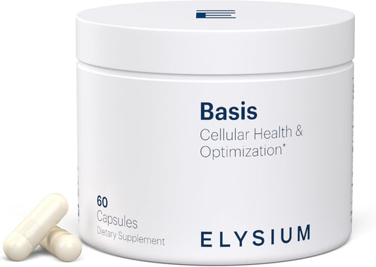 30 Servings of ELYSIUM Basis NAD+ Supplement with Nicotinamide Riboside and Pterostilbene for Healthy Aging and Cellular Energy Boost