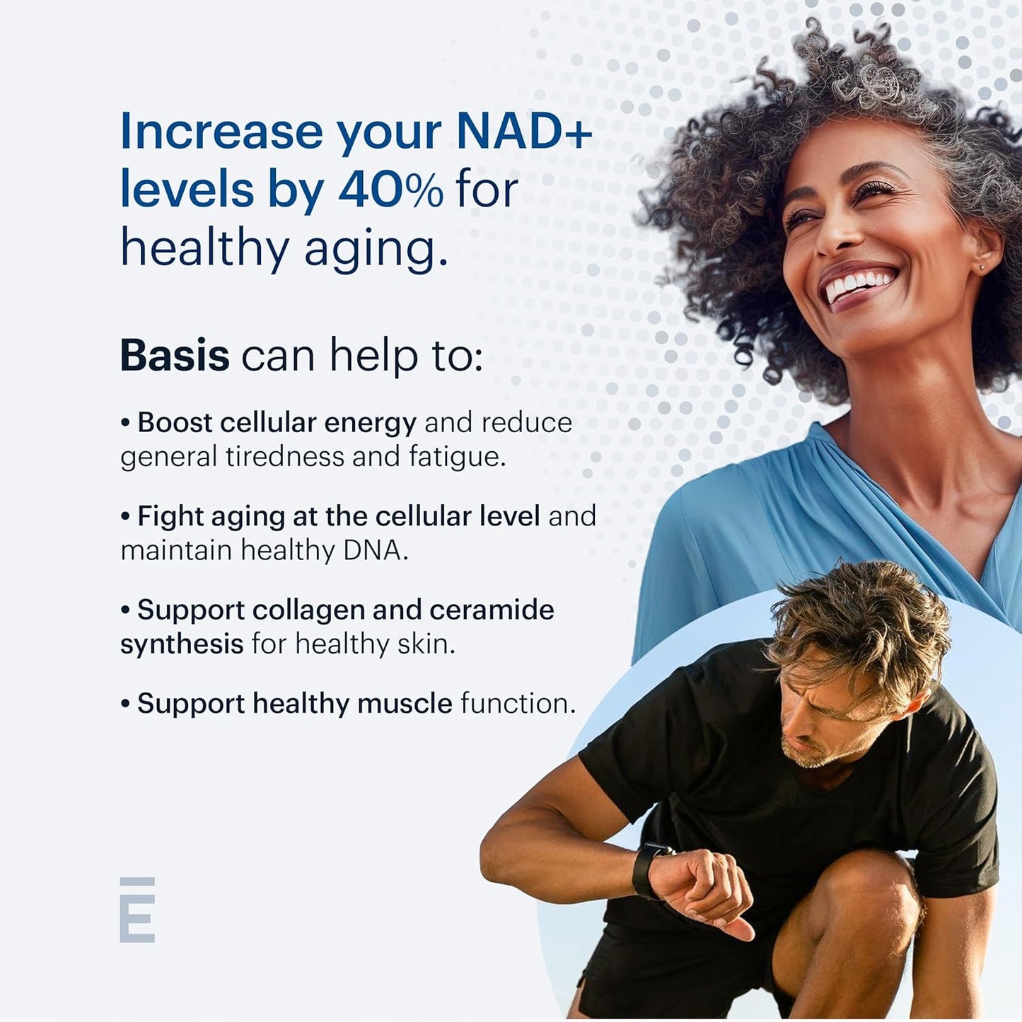 30 Servings of ELYSIUM Basis NAD+ Supplement with Nicotinamide Riboside and Pterostilbene for Healthy Aging and Cellular Energy Boost