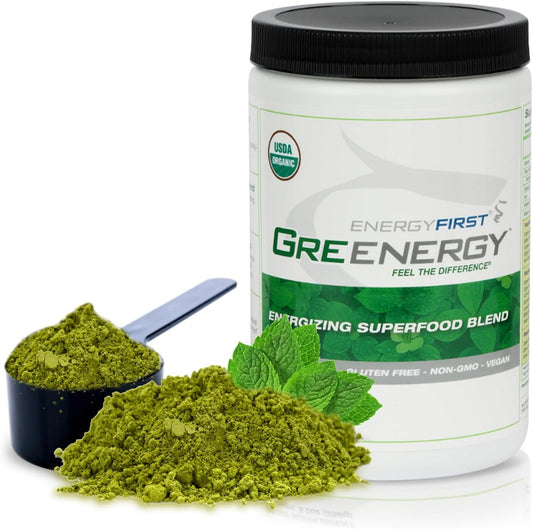 30 Servings of Vegan Organic Superfood Powder for Daily Energy & Immunity Boost - Gluten-Free, Sugar-Free, Non-GMO - Energize & Detoxify with EnergyFirst Greenergy