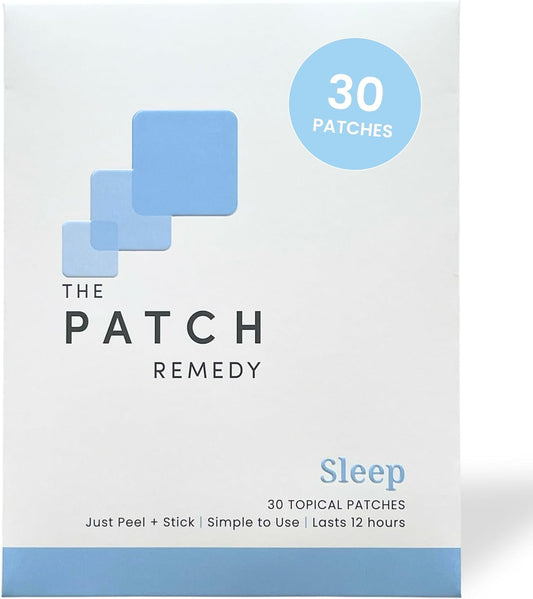 30 Sleep Support Patches with Valerian Root Extract, Passionflower, Hops, Magnesium Glycinate - Transdermal Skin Stickers