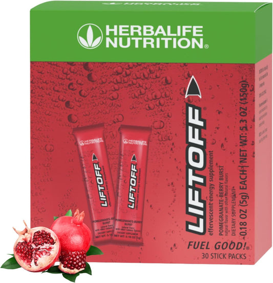 30 Tablets of HERBALIFE Liftoff Pomegranate-Berry Burst - Natural Energy Supplement