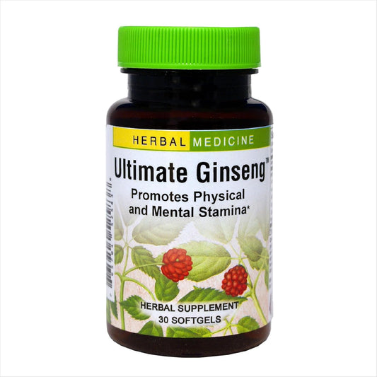 30 Ultimate Ginseng Softgels for Daily Stamina & Brain Health, Gluten-Free - Supports Physical & Mental Activity - 30 Servings
