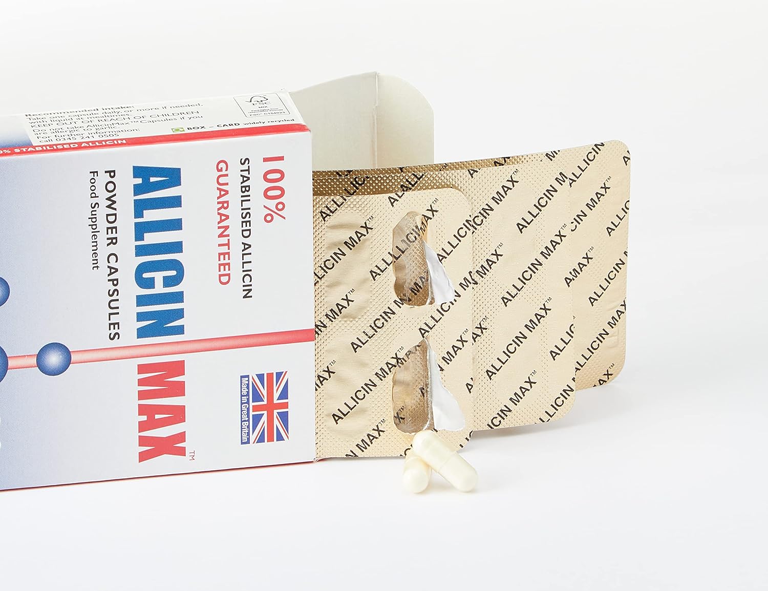 30 Veg Capsules of Allicin Max - High Potency Allicin Supplement for Immune Support and Overall Wellness