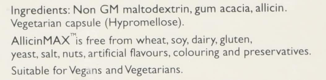 30 Veg Capsules of Allicin Max - High Potency Allicin Supplement for Immune Support and Overall Wellness