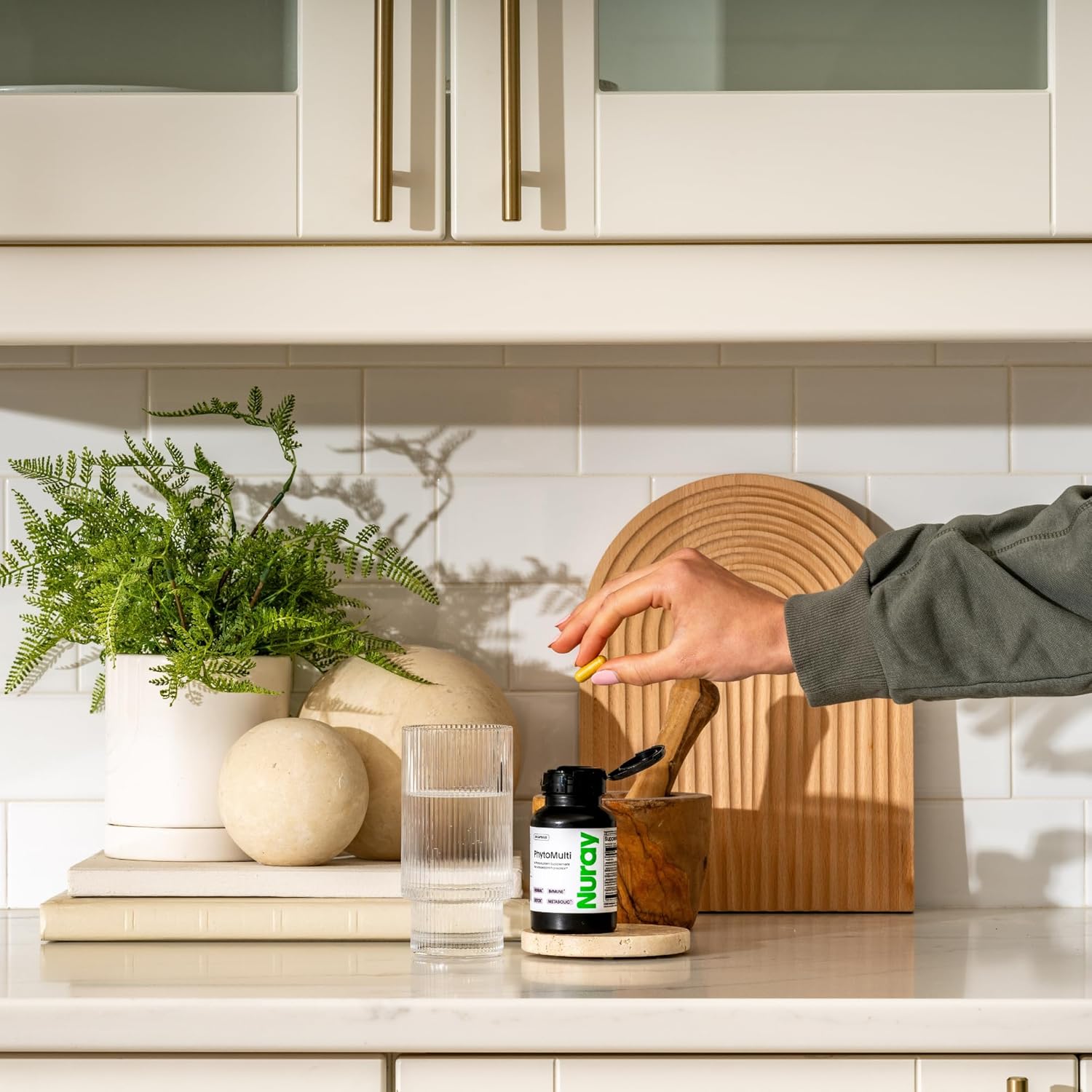 30 Vegetarian Capsules of Nuray PhytoActive Supplement with Broccoli Sprout Powder, Herbal Extracts for Immune Support, Metabolism, and Detox - Gluten-Free GN-PhytoActive