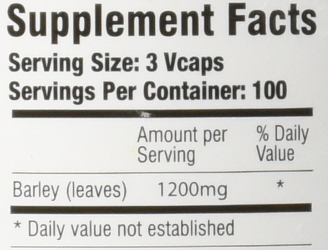 300 Count Green Supreme Barley Power Vegetable Caplets - Organic Superfood Supplement