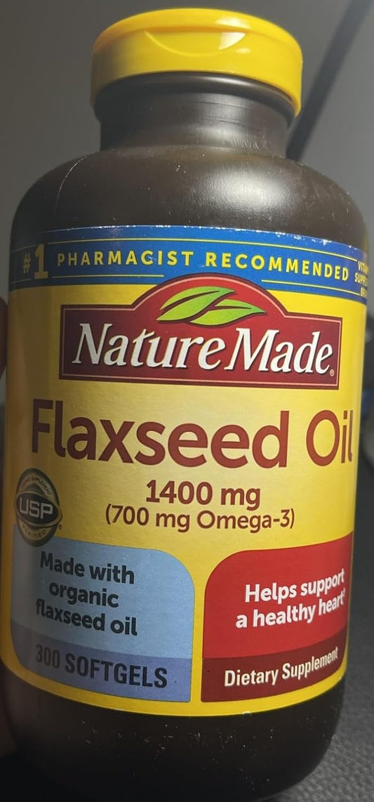 300 Count Nature Made Flaxseed Oil Softgels - 1,400 mg