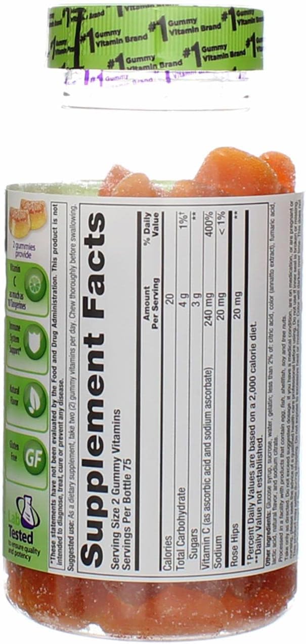 300 Count Vitafusion Power C Gummies - Immune Support Supplement