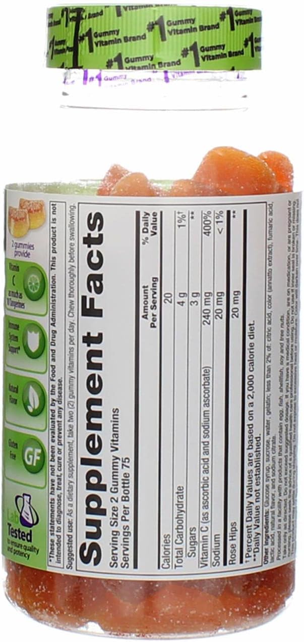 300 Count Vitafusion Power C Gummies - Immune Support Supplement