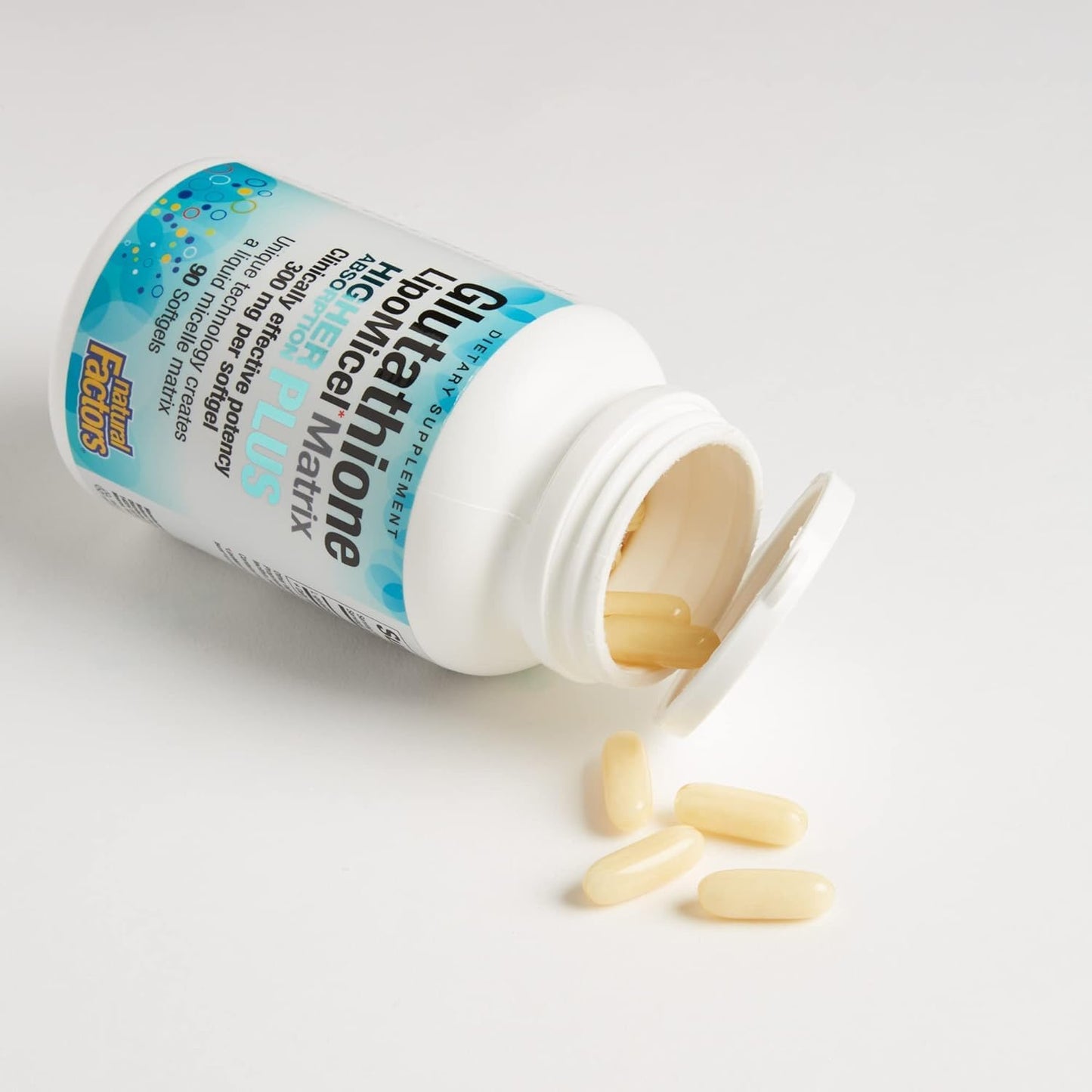 300 mg Natural Factors Glutathione LipoMicel Matrix Softgels for Enhanced Absorption & Antioxidant Support
