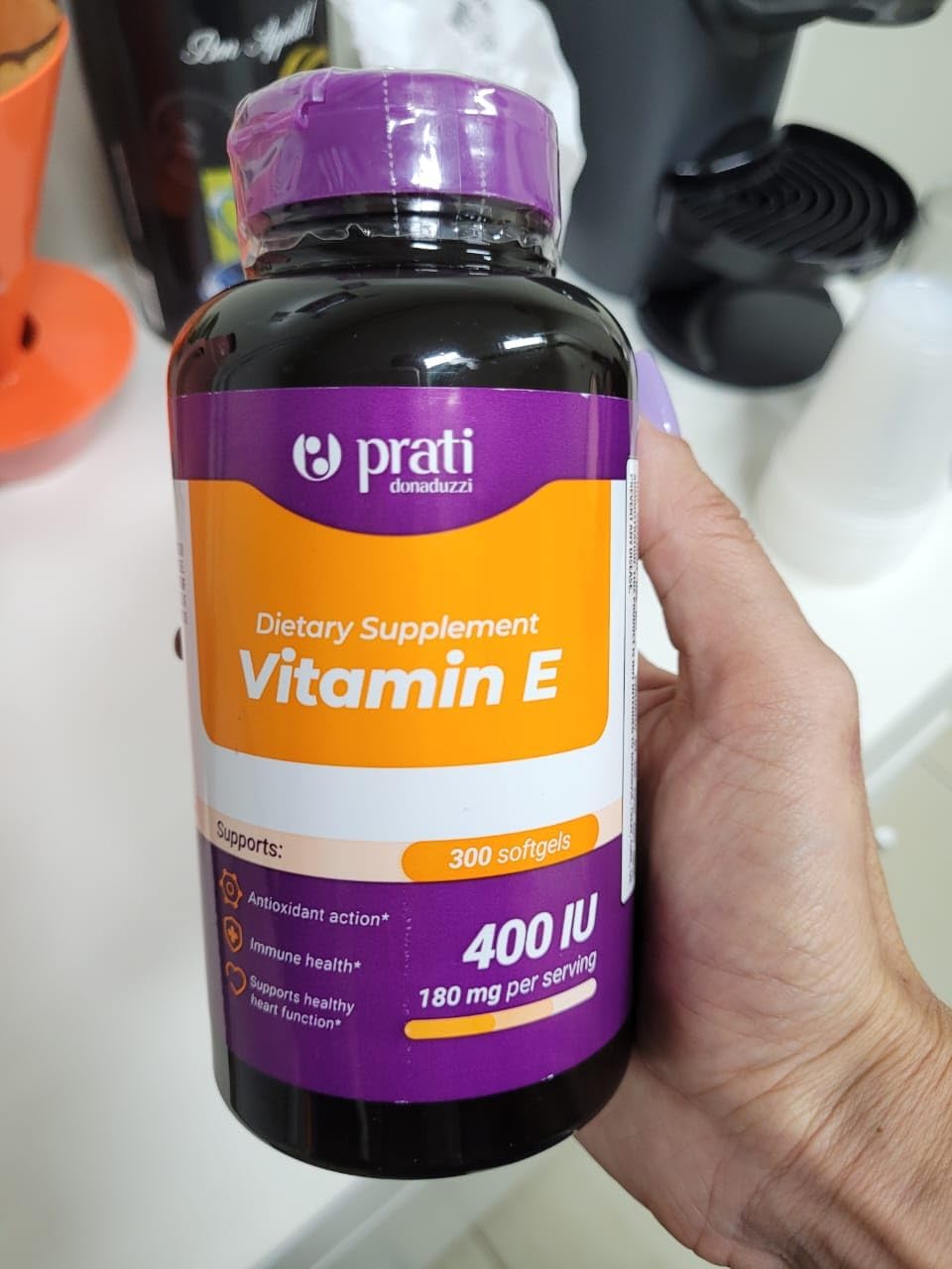 300 Soft Gel Capsules of Prati Donaduzzi Vitamin E 400 IU - Antioxidant Support for Skin, Hair, and Cell Health - Non-GMO, Gluten-Free - Promotes Healthy Aging and Immune Function for Adults and Seniors