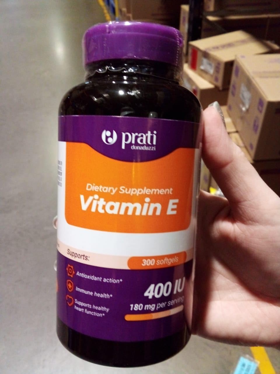 300 Soft Gel Capsules of Prati Donaduzzi Vitamin E 400 IU - Antioxidant Support for Skin, Hair, and Cell Health - Non-GMO, Gluten-Free - Promotes Healthy Aging and Immune Function for Adults and Seniors