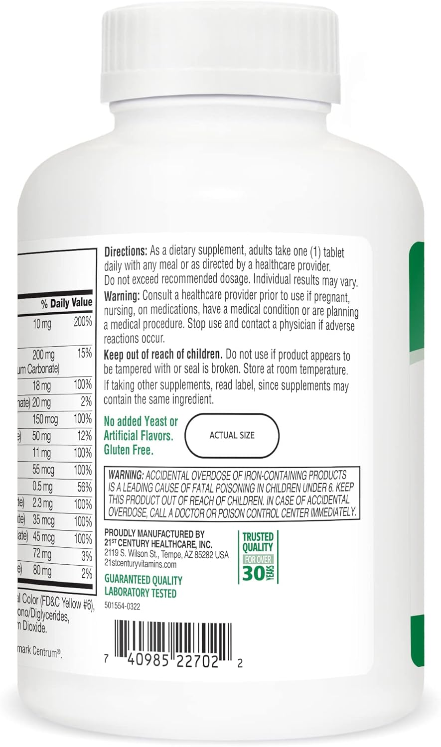 300 Tablets of 21st Century Sentry, Triple Pack for Immune Support