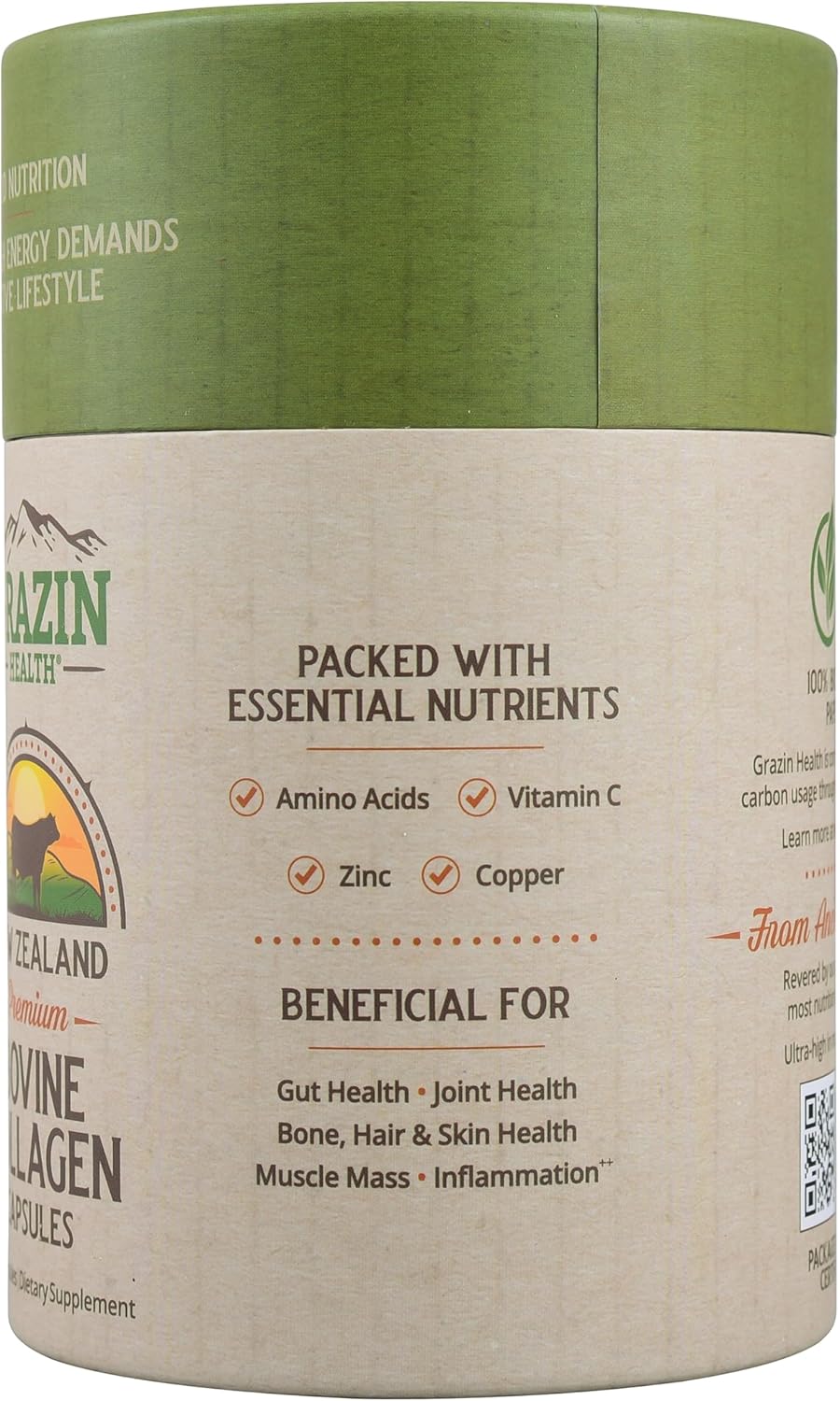 3000 Mg Grass Fed Bovine Collagen for Healthy Joints and Skin - 30 Servings