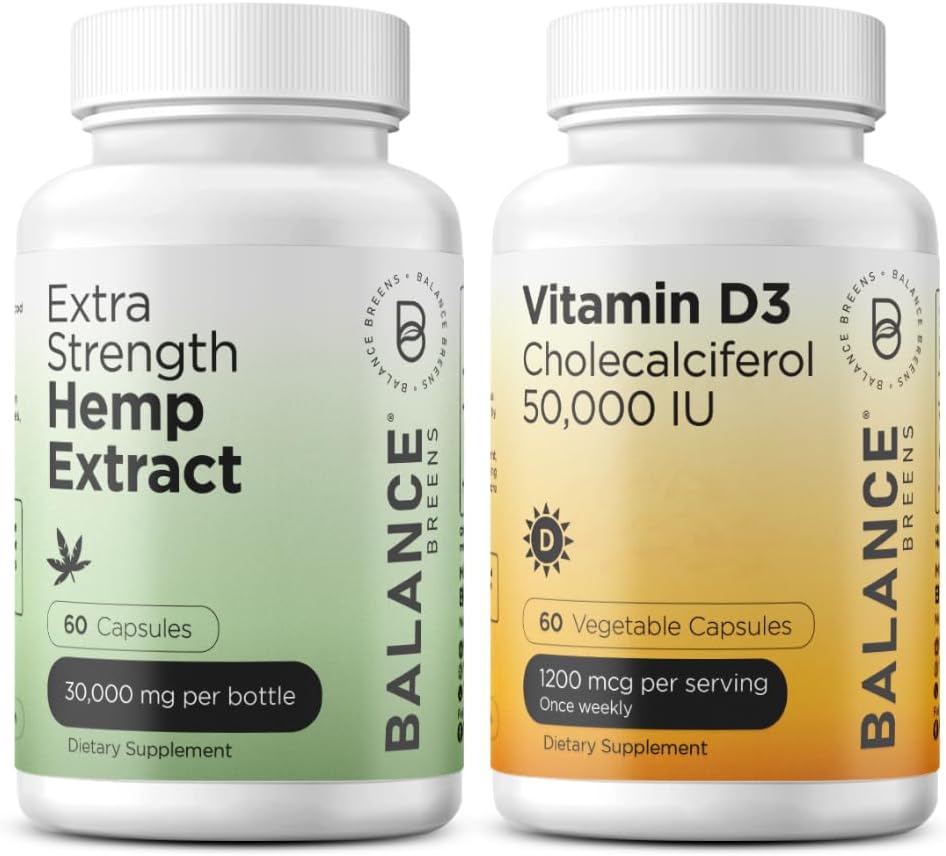 30,000 mgmetabolism boosterExtract Capsules + 50,000 IU Vitamin D3 Supplement Combo by Balancebreens