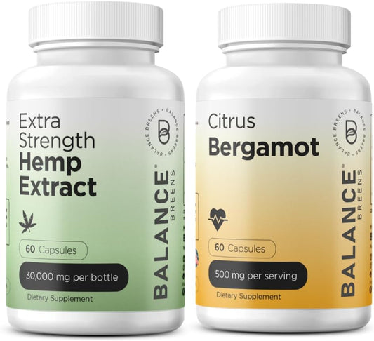 30,000mgmetabolism boosterExtract Capsules + 500mg Citrus Bergamot Supplement Combo by Balancebreens