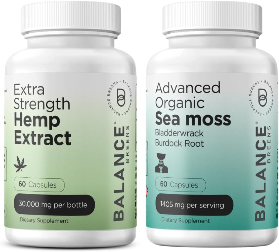 30,000mgmetabolism boosterExtract Capsules with Irish Sea Moss Supplement Combo for Balance