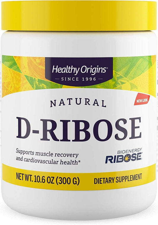 300g Healthy Origins D-Ribose Powder (Bioenergy) - Ribose Supplement for Heart Health & Muscle Recovery - Gluten-Free & Non-GMO - 10.6 Oz