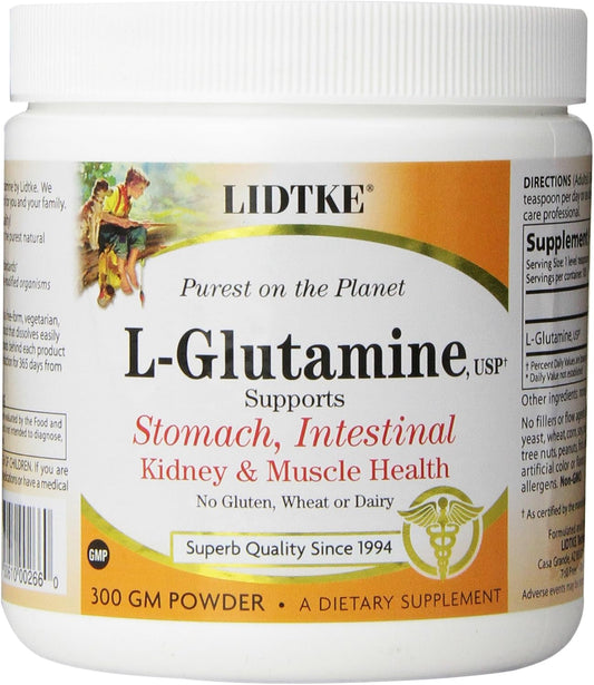 300g Lidtke Technologies L-Glutamine Powder for Muscle Recovery and Gut Health
