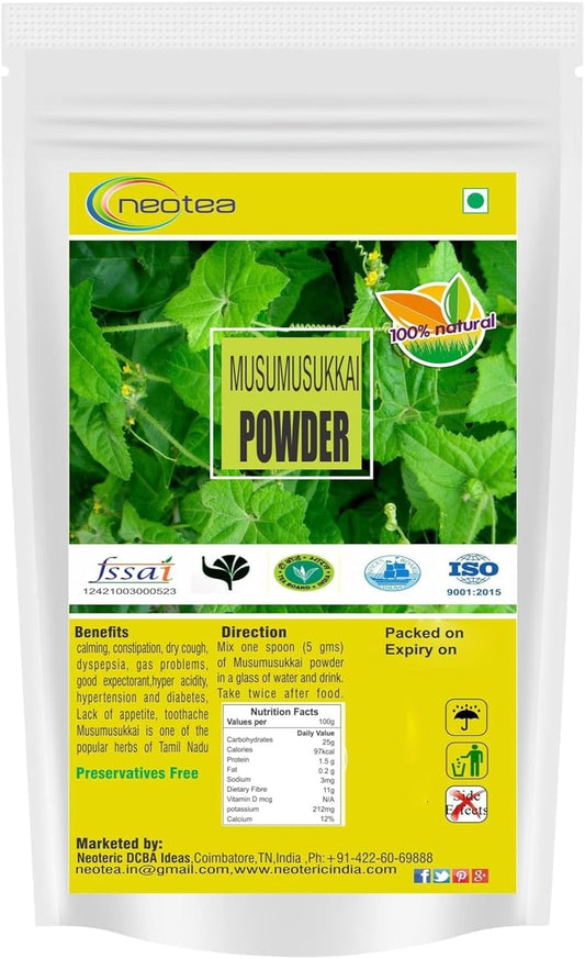 300g neotea Flax Musumusukkai & Mukai Maderaspatana Powder - Herbal Supplement for Wellness, Ayurvedic Health Support - Organic & Non-GMO