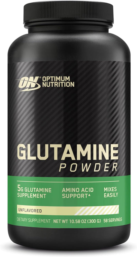 300g Optimum Nutrition L-Glutamine Powder for Muscle Recovery - Unflavored, 58 Servings
