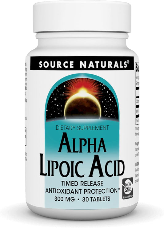 300mg Source Naturals Alpha Lipoic Acid for Healthy Sugar Metabolism, Liver & Energy - 30 Time Release Tabs