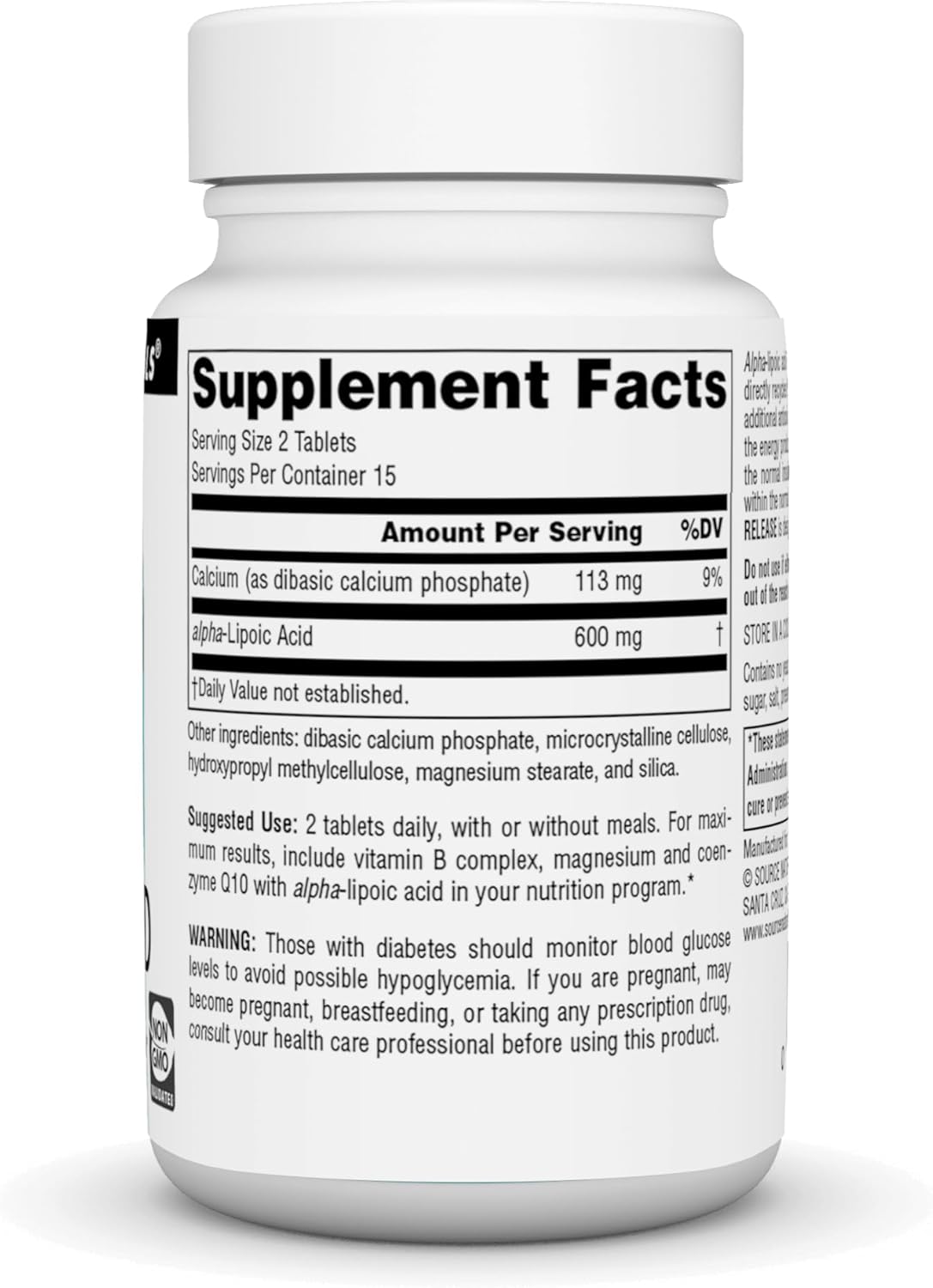 300mg Source Naturals Alpha Lipoic Acid for Healthy Sugar Metabolism, Liver & Energy - 30 Time Release Tabs