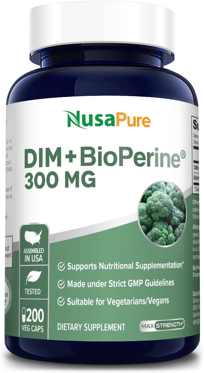 300mg with Bioperine - 200 Capsules (Non-GMO, Vegan, Gluten-Free) - Pure Diindolylmethane Supplement - BoostGo Australia