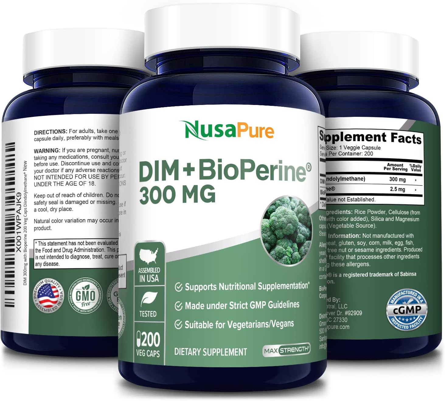 300mg with Bioperine - 200 Capsules (Non-GMO, Vegan, Gluten-Free) - Pure Diindolylmethane Supplement - BoostGo Australia