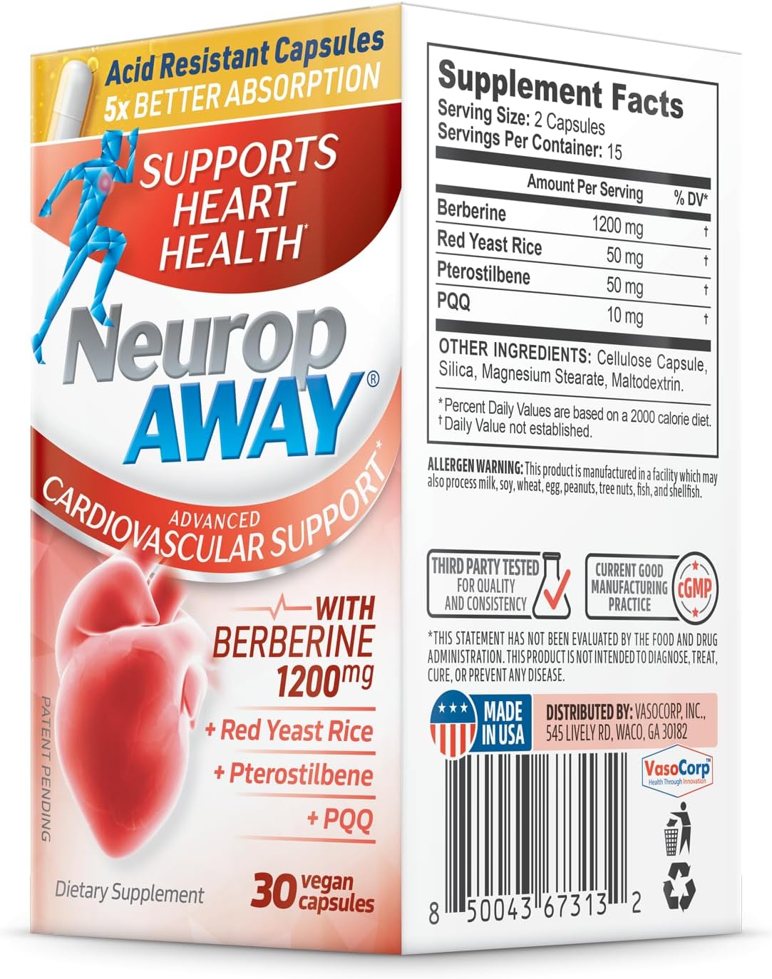 30ct NeuropAWAY Supplement for Cardiovascular Health and Support