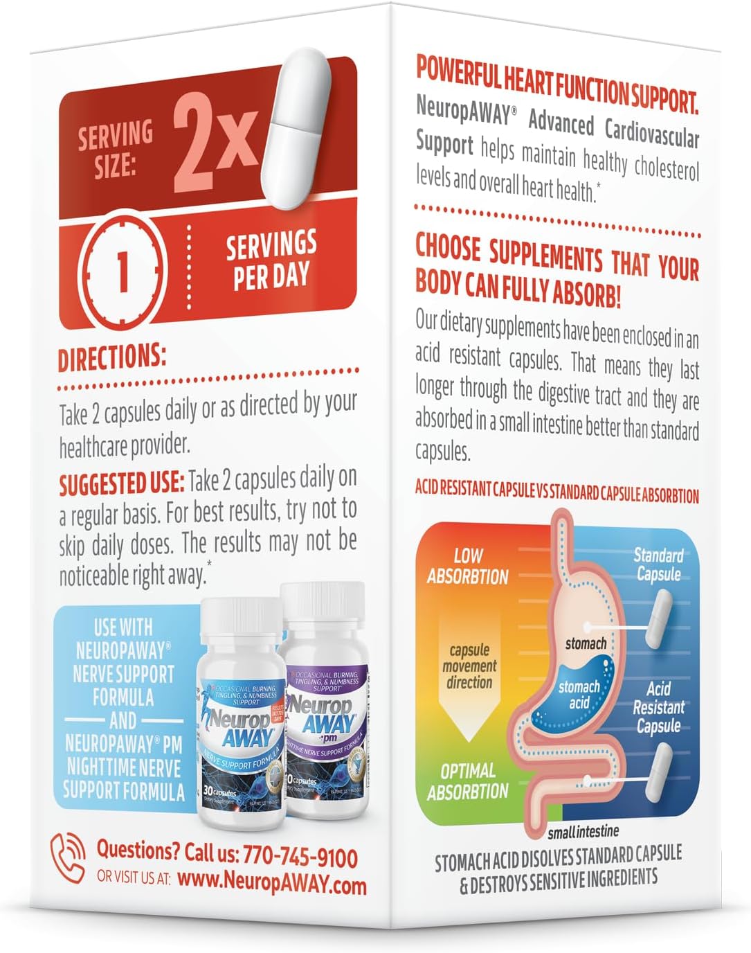 30ct NeuropAWAY Supplement for Cardiovascular Health and Support