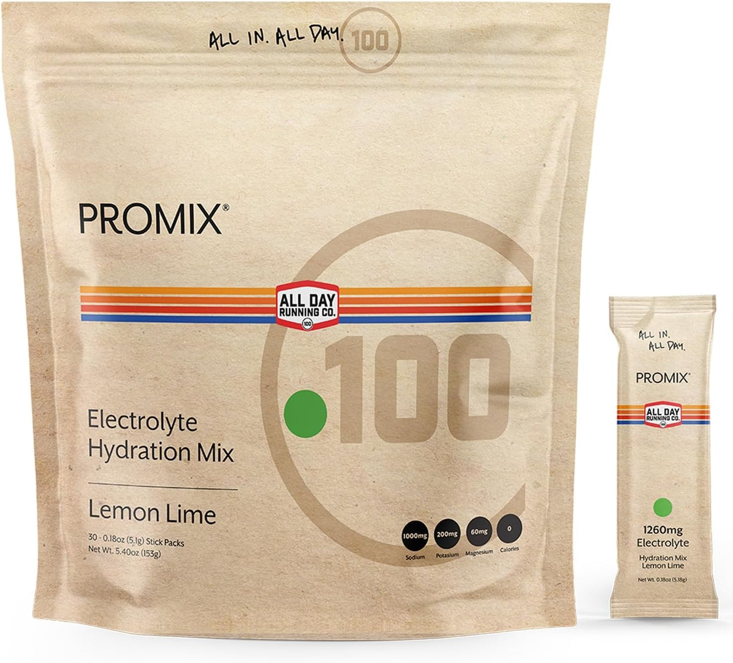 30ct ProMix Nutrition Promix Electrolyte Lemon Lime Stick Packs for Single Serving
