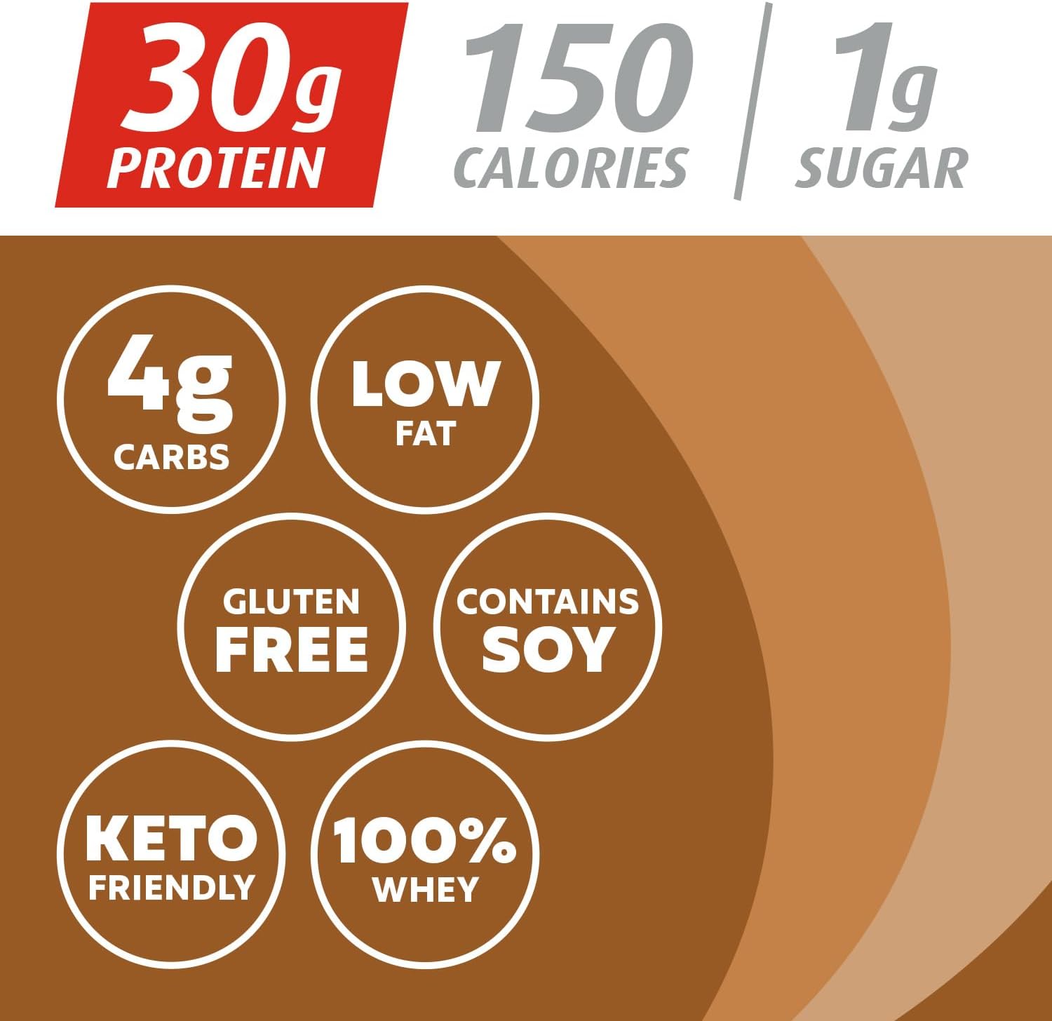 30g Protein Cafe Latte Premier Protein Powder, 1g Sugar, 100% Whey, Keto Friendly, No Soy, Gluten Free - 17 Servings, 23.9 oz