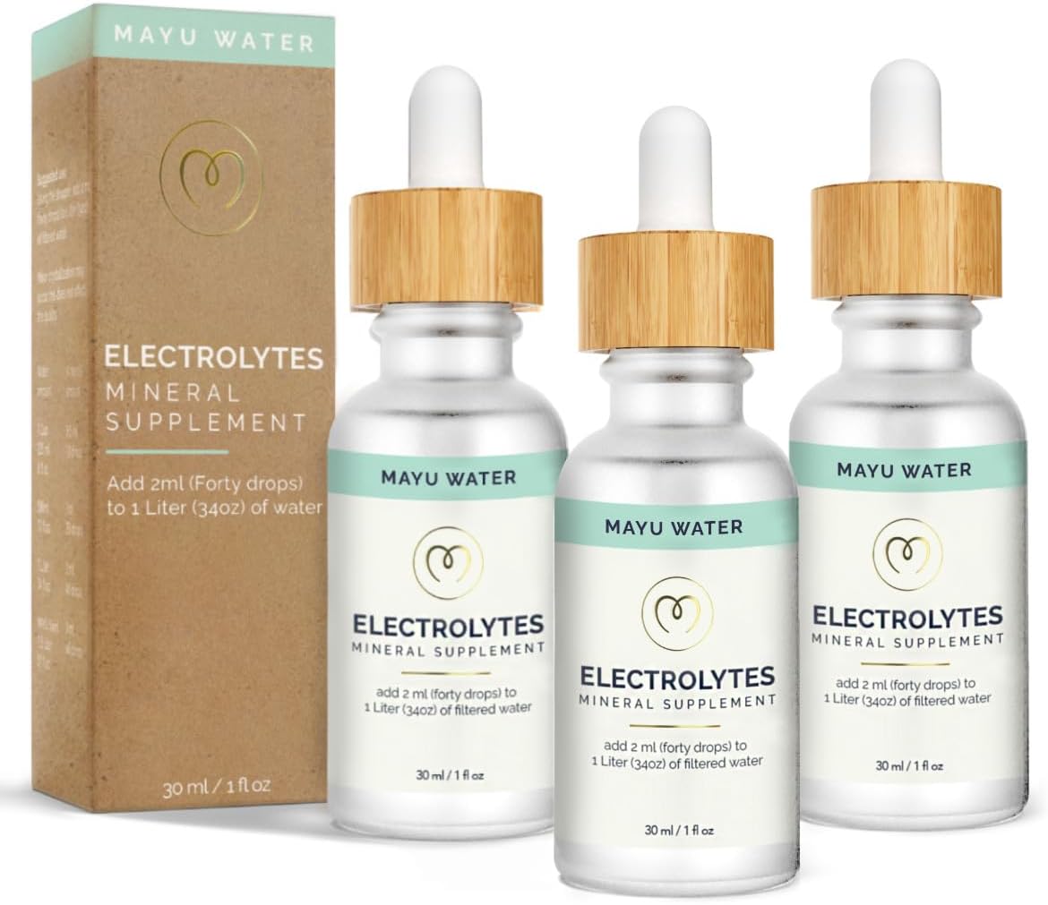 30ml MAYU Electrolyte Water Drops - Pure Mineral Drops for Fast Absorption in Drinking Water - Sugar-Free Dehydration Solution with Electrolyte Mix Minerals