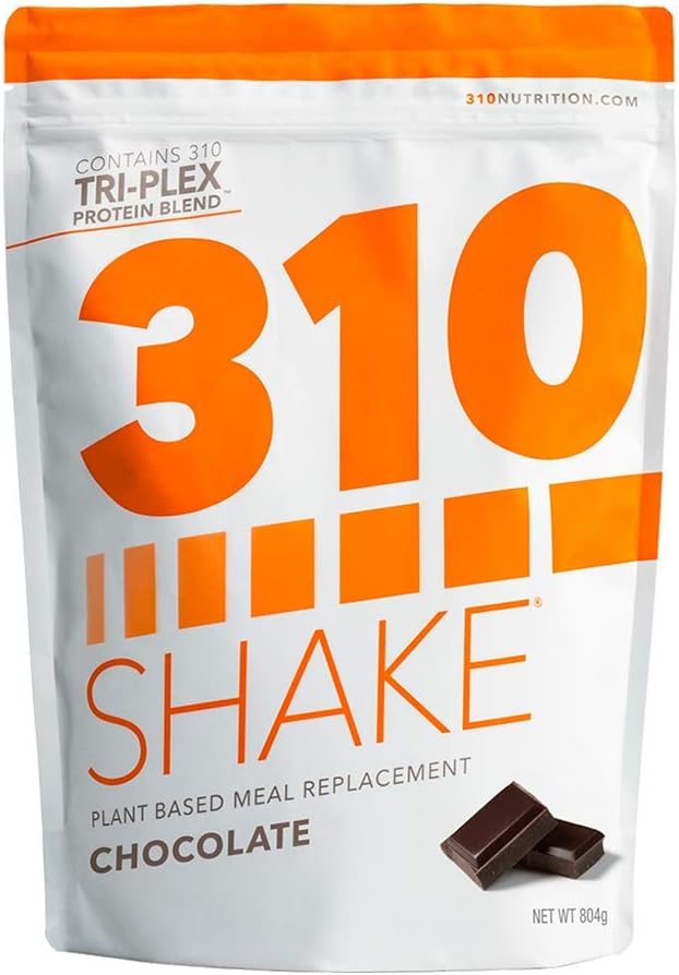 310 Nutrition Plant Protein Powder and Meal Replacement Shake - Chocolate Flavor | Gluten-Free, Dairy-Free, Soy-Free, Sugar-Free | Keto and Paleo Friendly - 28 Servings