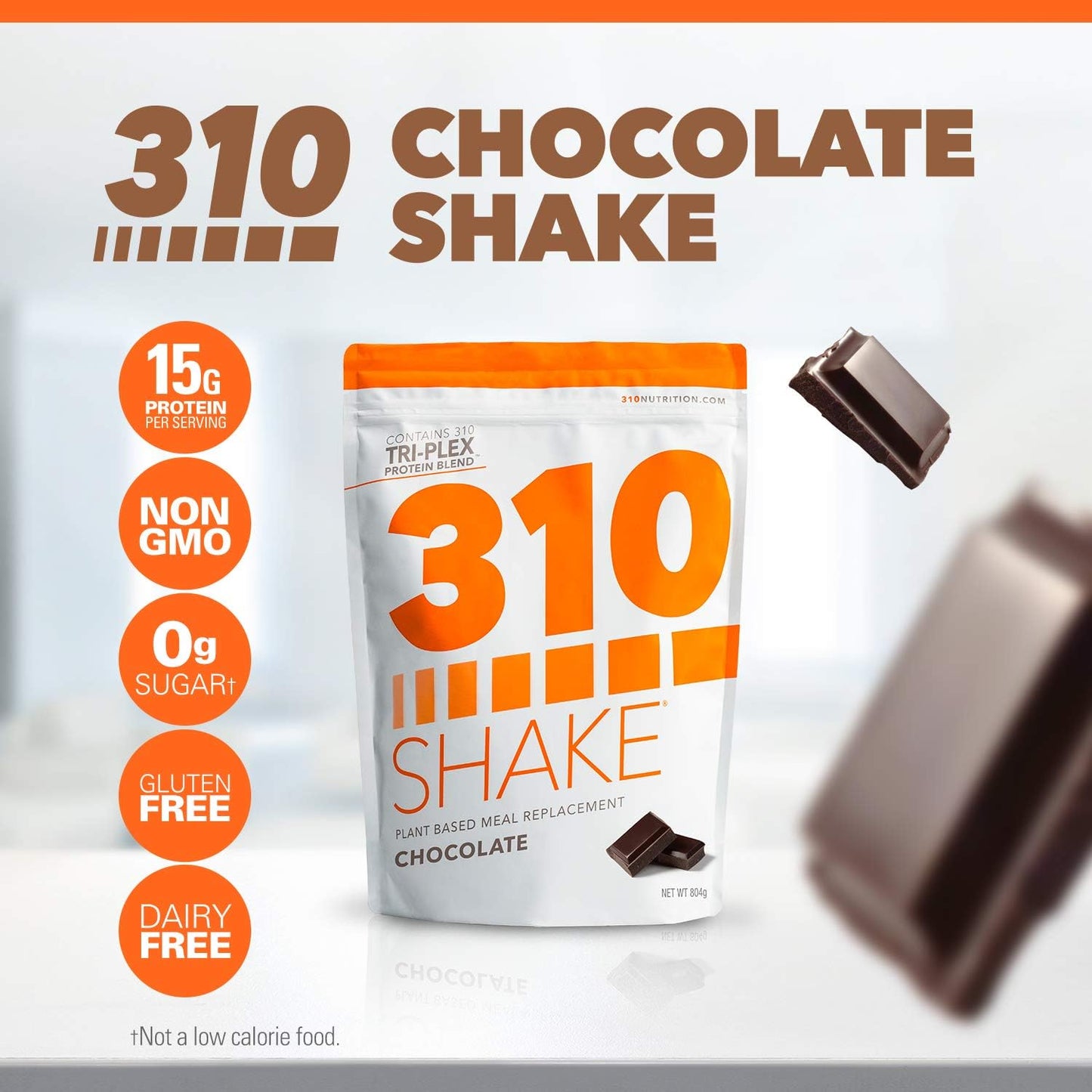 310 Nutrition Plant Protein Powder and Meal Replacement Shake - Chocolate Flavor | Gluten-Free, Dairy-Free, Soy-Free, Sugar-Free | Keto and Paleo Friendly - 28 Servings