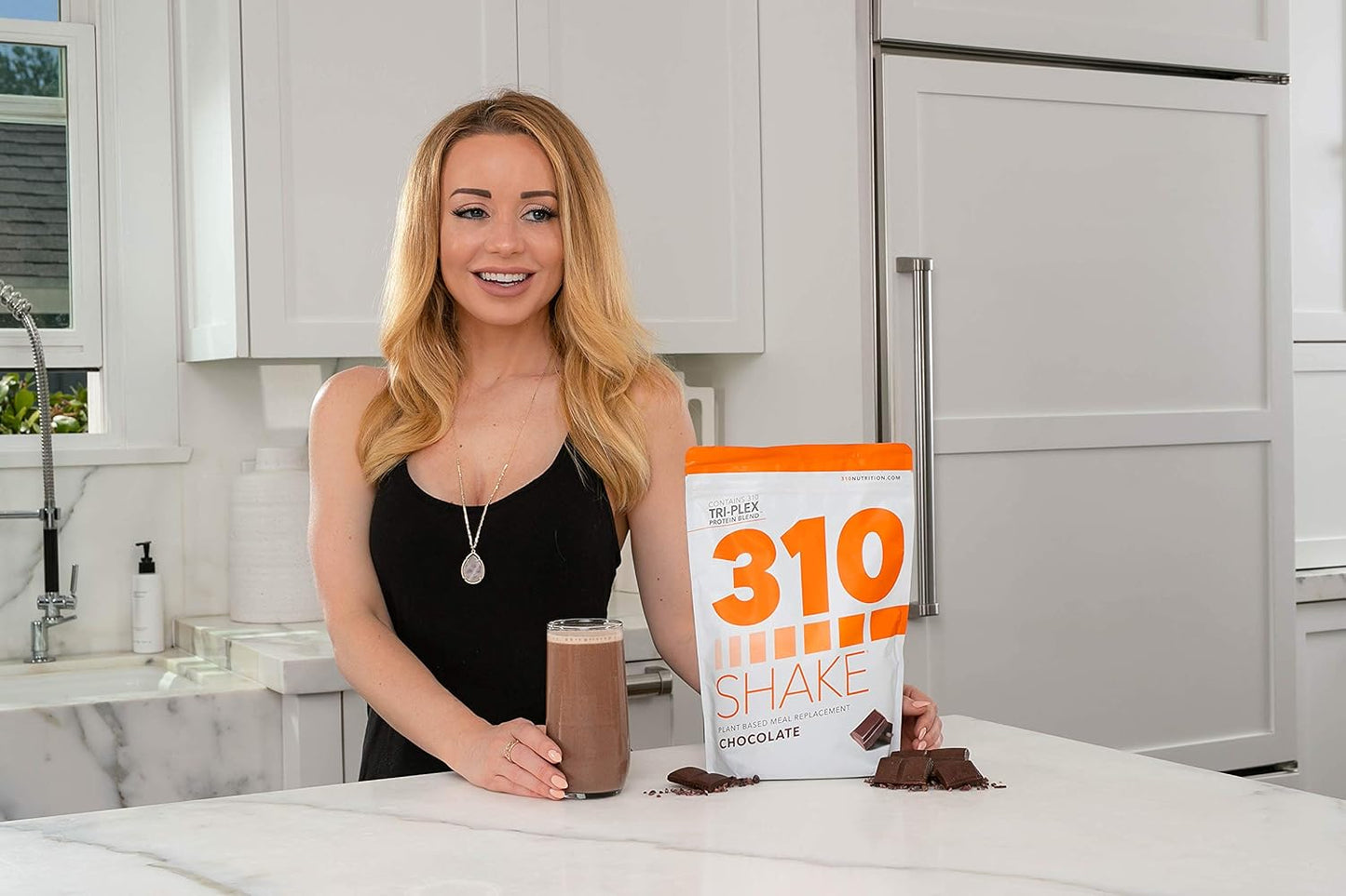 310 Nutrition Plant Protein Powder and Meal Replacement Shake - Chocolate Flavor | Gluten-Free, Dairy-Free, Soy-Free, Sugar-Free | Keto and Paleo Friendly - 28 Servings