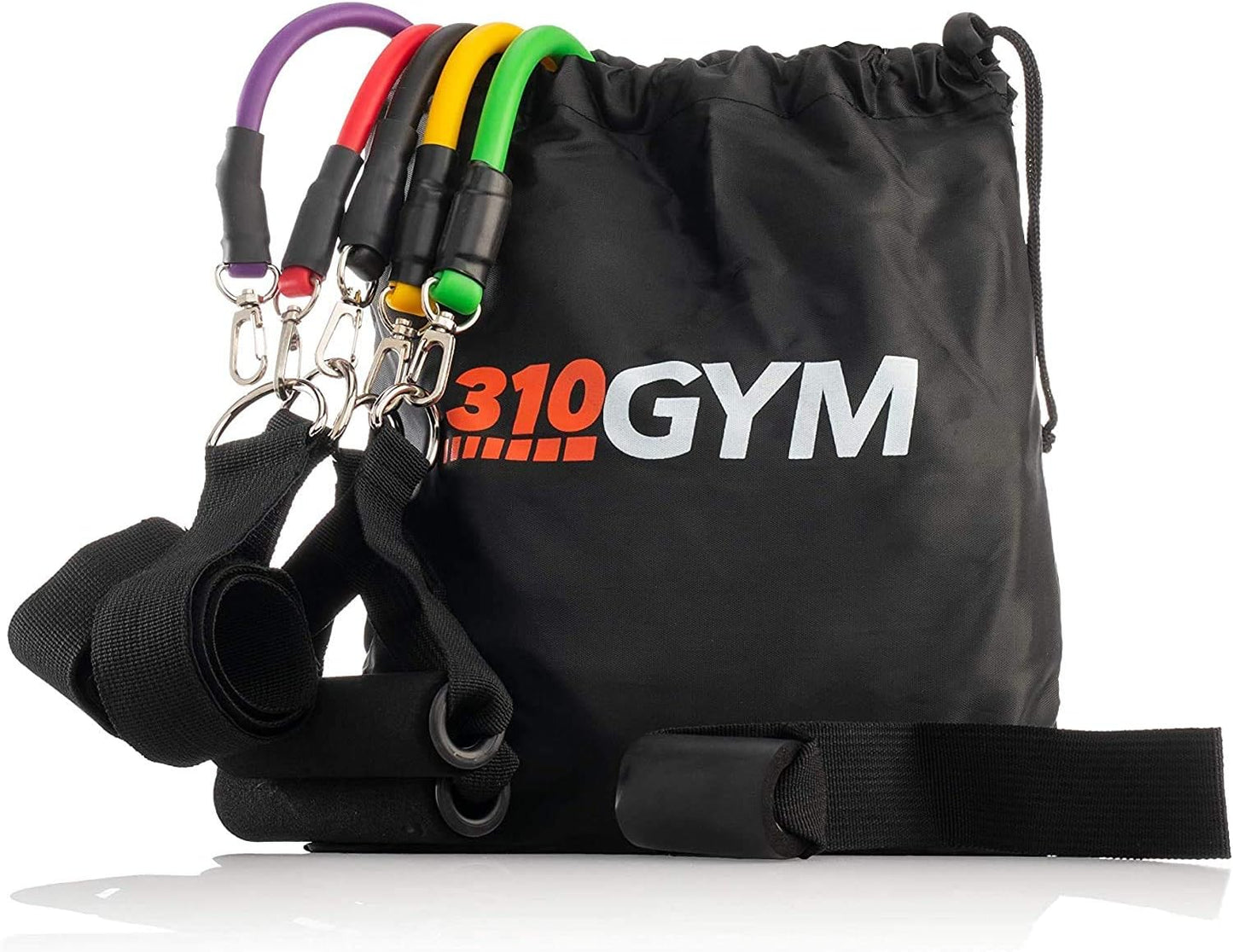 310 Nutrition Resistance Band Set with Handles and Carrying Bag - Ideal for Full Body Workouts - Exercise Bands for Legs, Arms, Chest, Shoulders