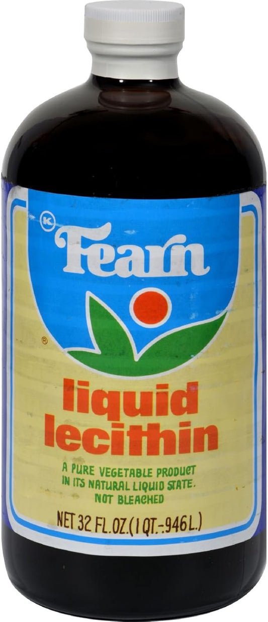 32 Fl Oz Fearns Soya Food Fearn Liquid Lecithin - Vegan Source of Healthy Fats for Cooking and Baking