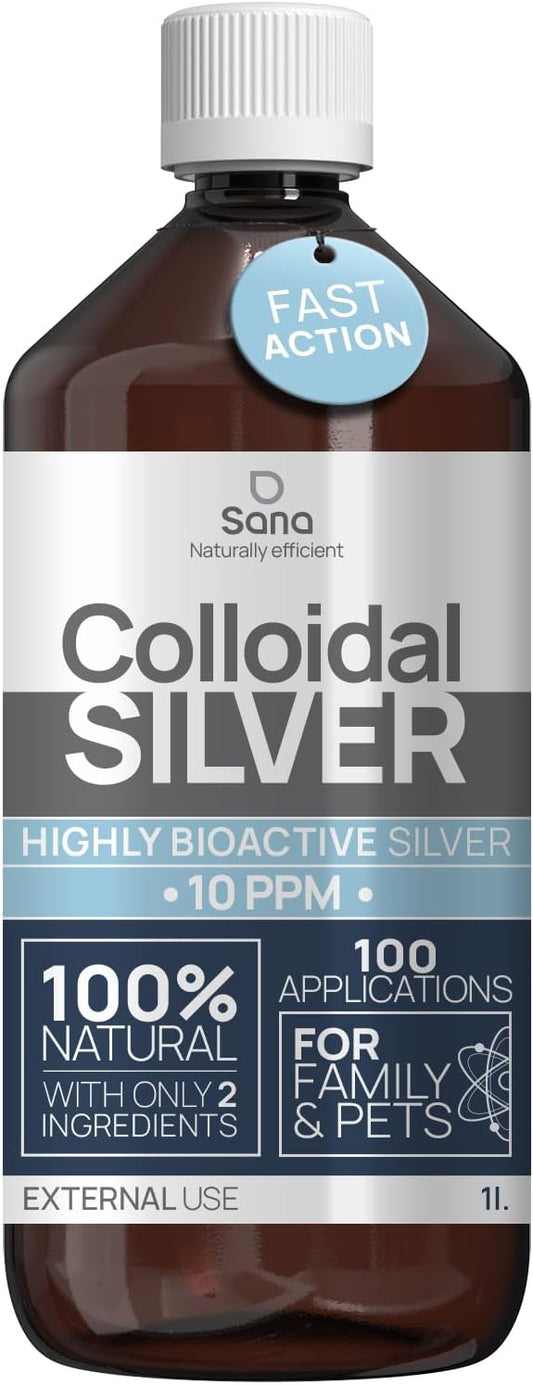 32 fl oz Institut Katharos Colloidal Silver Liquid - 10 PPM Bioactive Hydrosol Silver Water - Immune Support Supplement - Quality Ionic Minerals - Organic Structured Silver